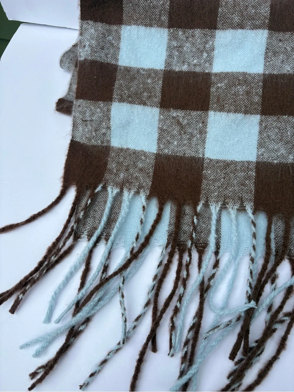 NWOT Anthropologie Maeve Brushed Gingham Scarf